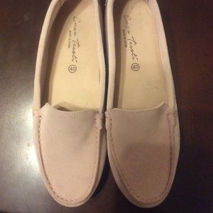 Suede Loafers. Light Pink. Size 40.